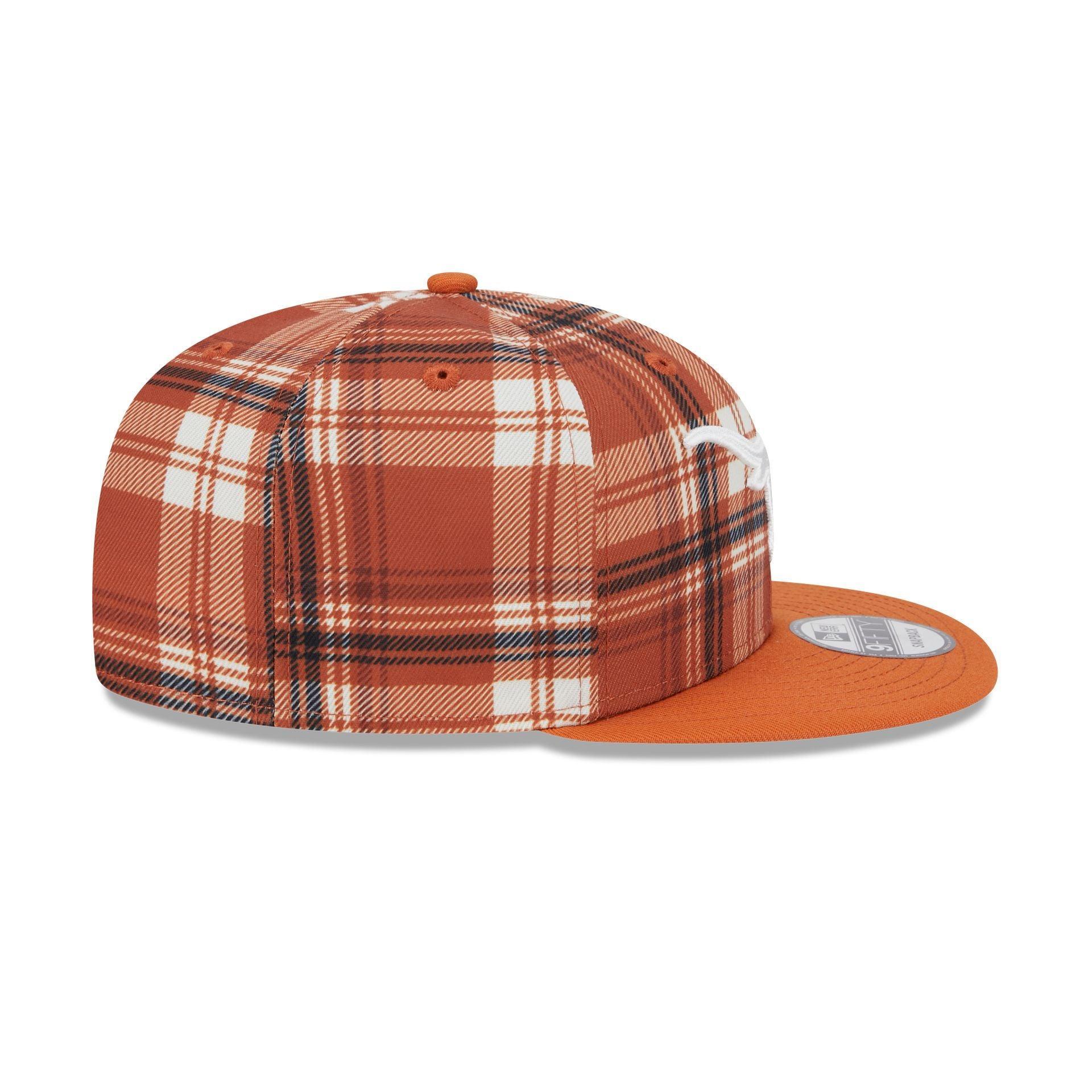 Texas Longhorns Plaid 9FIFTY Snapback Hat Male Product Image