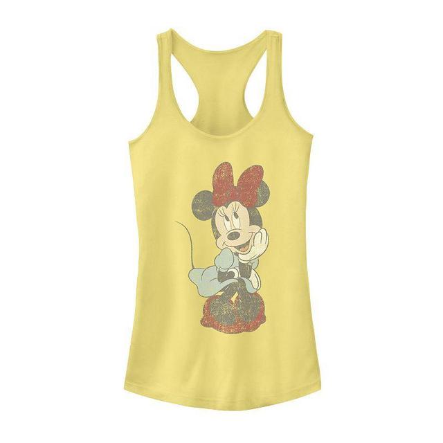 Disneys Mickey And Friends Minnie Mouse Faded Portrait Juniors Racerback Tank Top, Girls Product Image