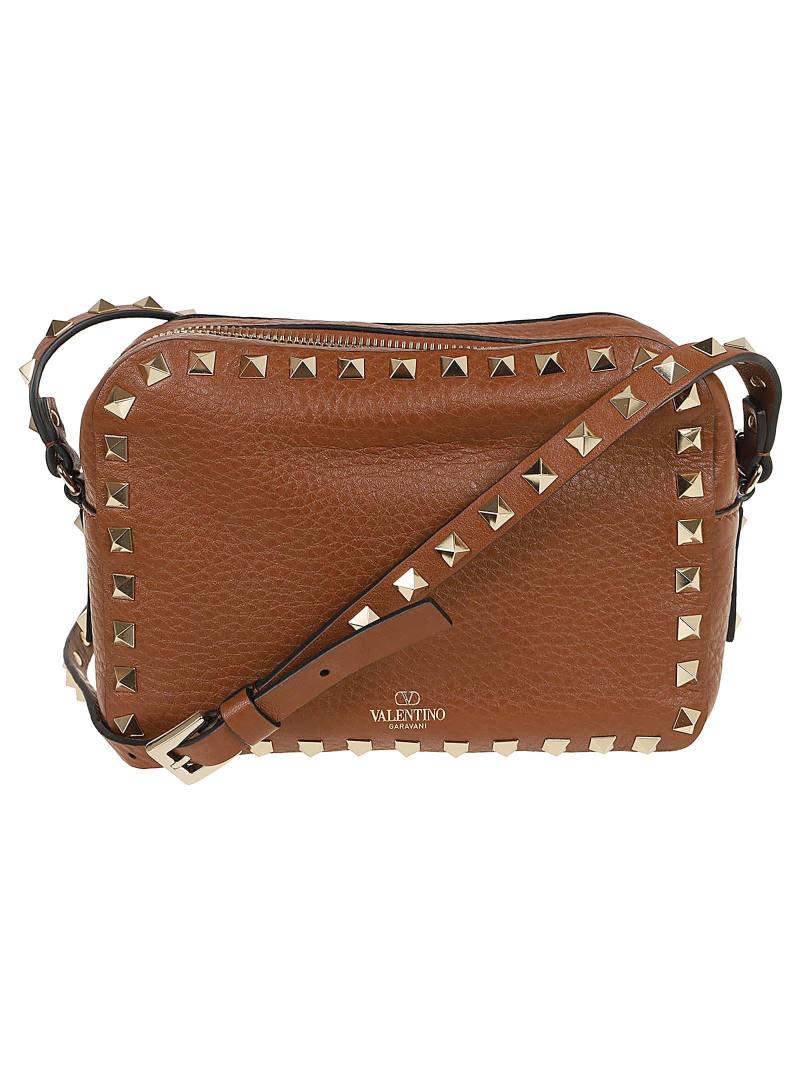 VALENTINO GARAVANI Women's Rockstud Cross Body Bag In Tobacco Product Image