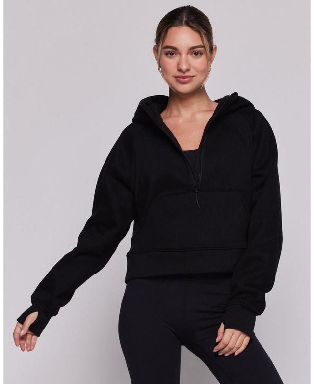 Effortless Fleece Half Zip Hoodie For Women Product Image