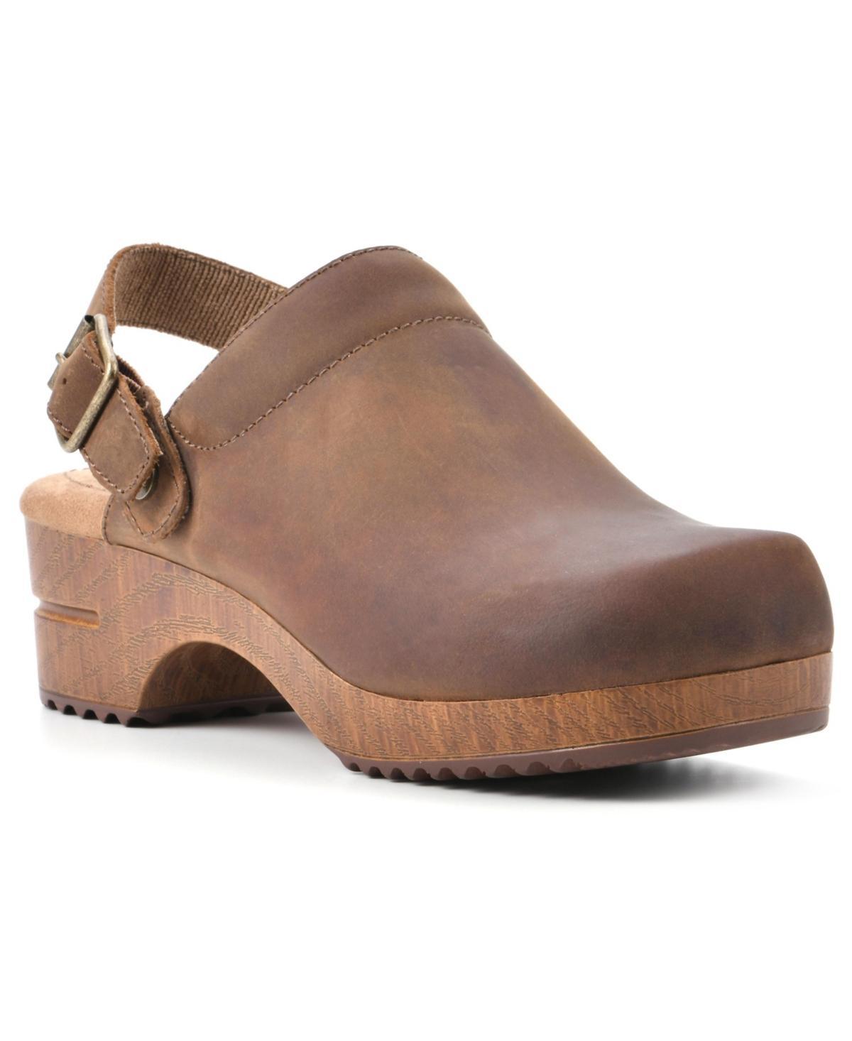 White Mountain Womens Being Slingback Platform Clogs Product Image