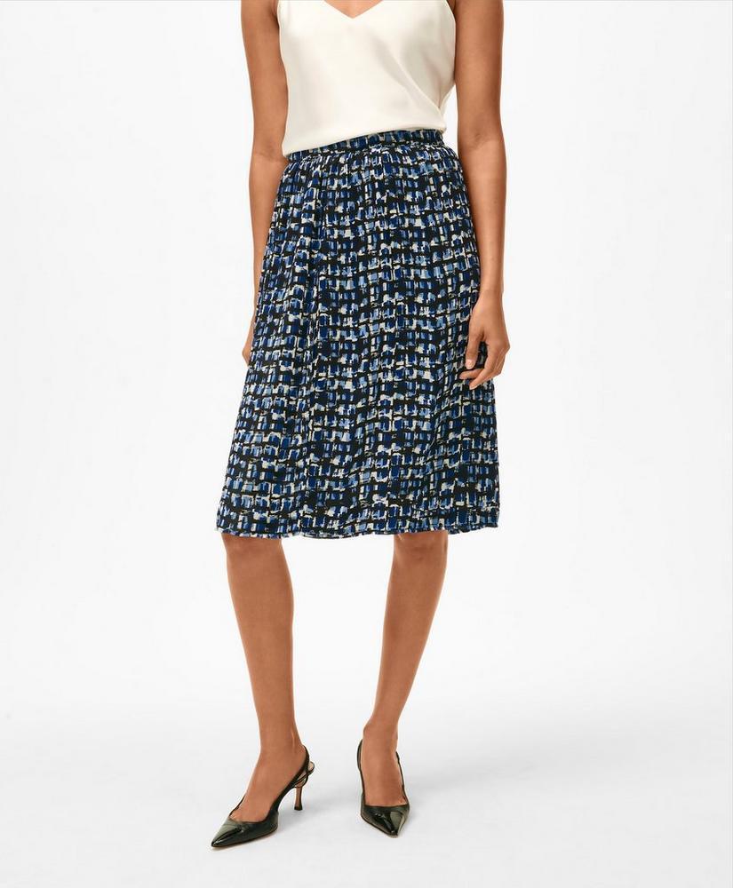 Signature Abstract Skirt in Pleated Chiffon Product Image