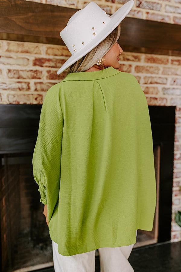 Luxe Lane Shift Top In Lime Product Image