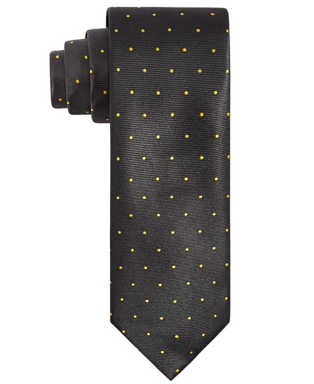 Tayion Collection Mens Black & Gold Dot Tie Product Image