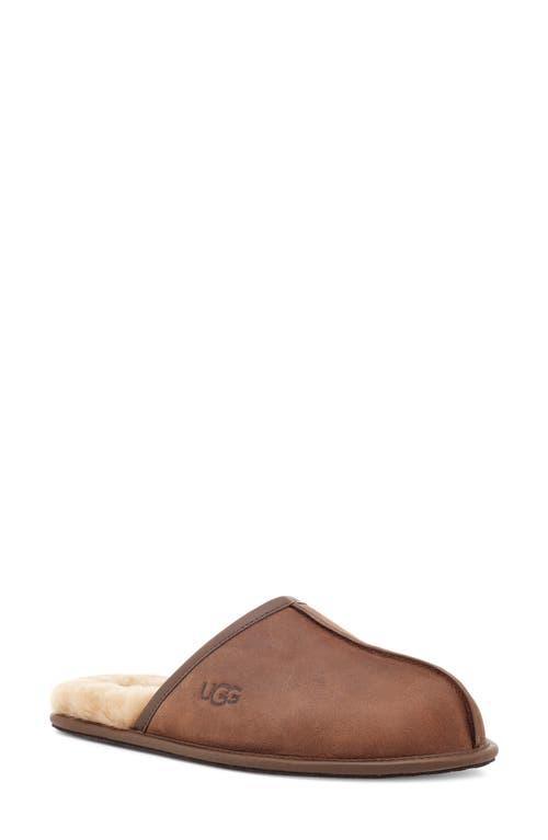 UGG Mens Scuff Leather Slippers Product Image