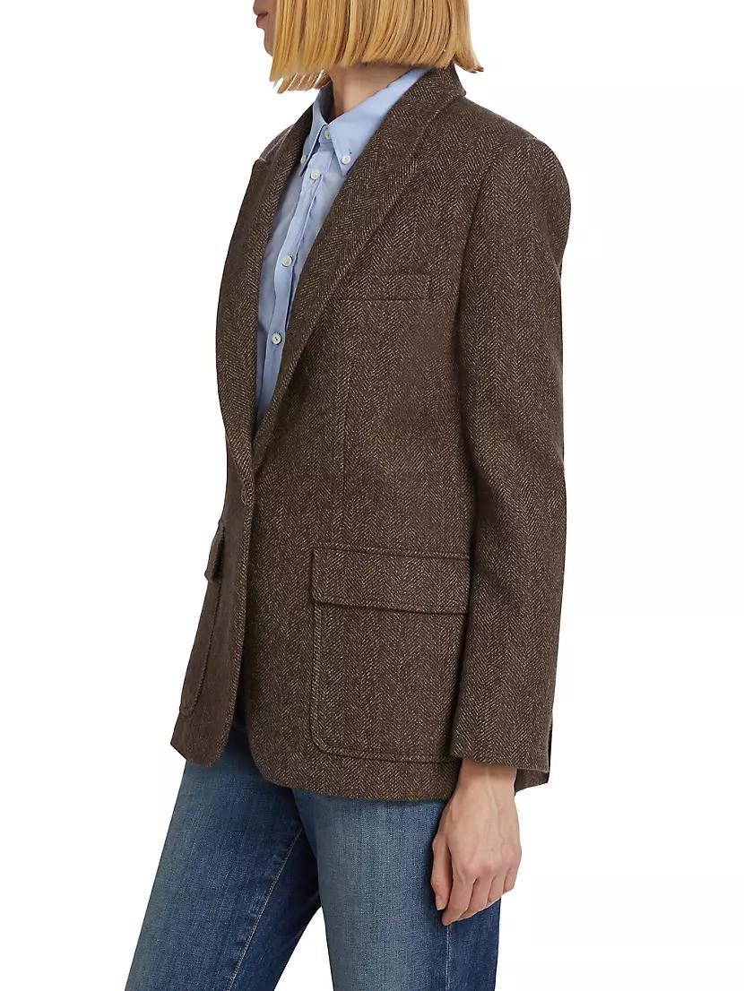 Mireille Herringbone Wool Blazer Product Image