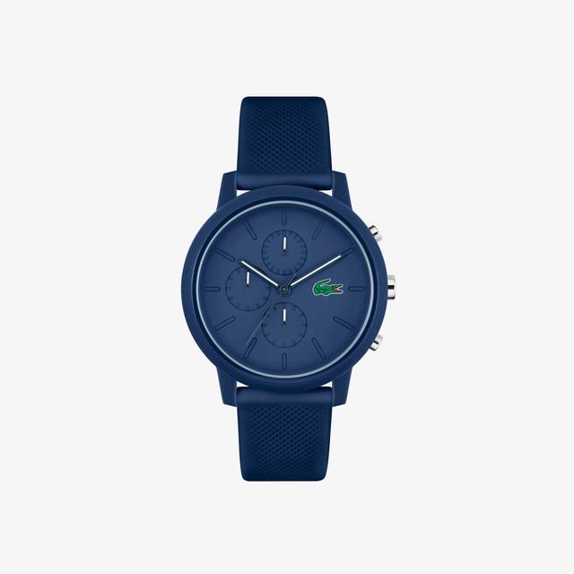 Men's Lacoste.12.12 Chrono Watch Blue Silicone Product Image