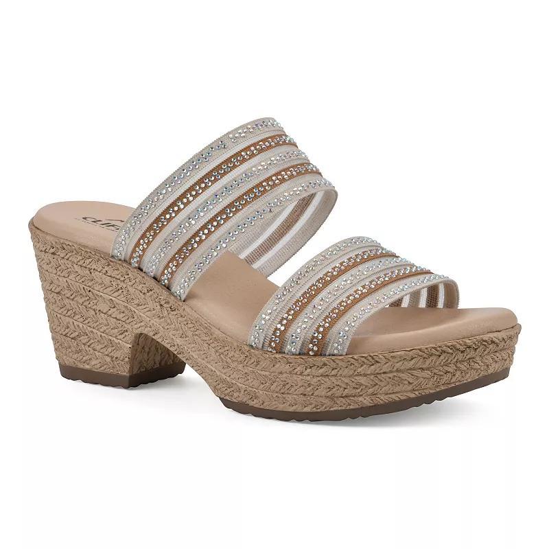 Cliffs Mountain Bia Womens Double Strap Wedge Sandals Product Image