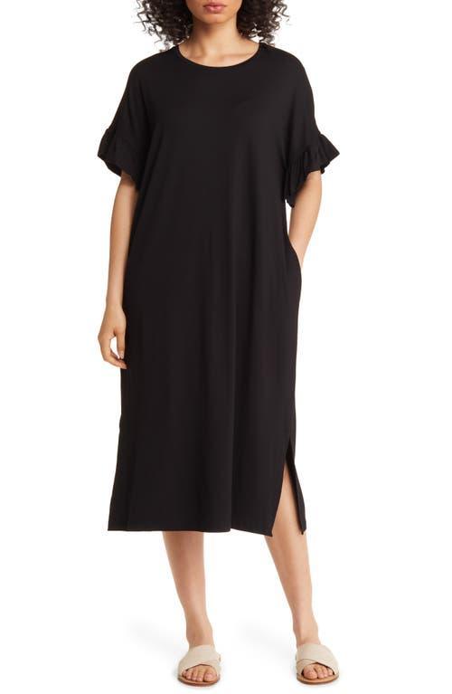 Womens Nali Ruffle-Sleeve Midi Dress Product Image