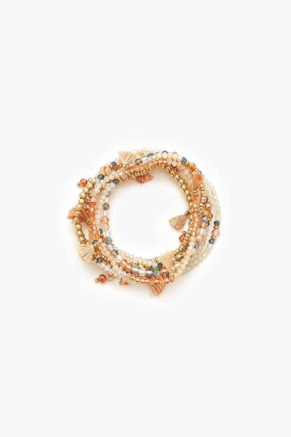 Beaded Tassel Stretch Bracelet Set | Forever 21 Product Image