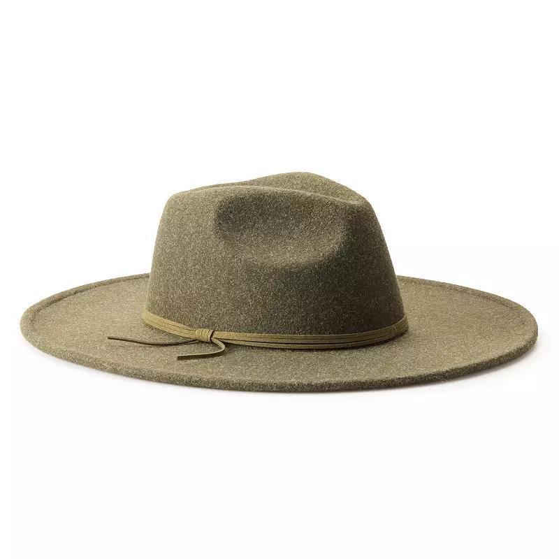 Womens Sonoma Goods For Life Faux Felt Fedora, Grey Beige Product Image