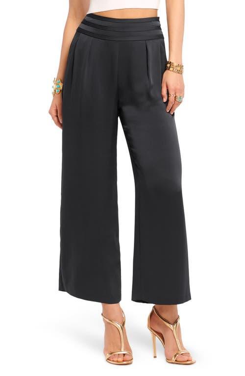 Womens Joss Cropped Wide-Leg Satin Pants Product Image