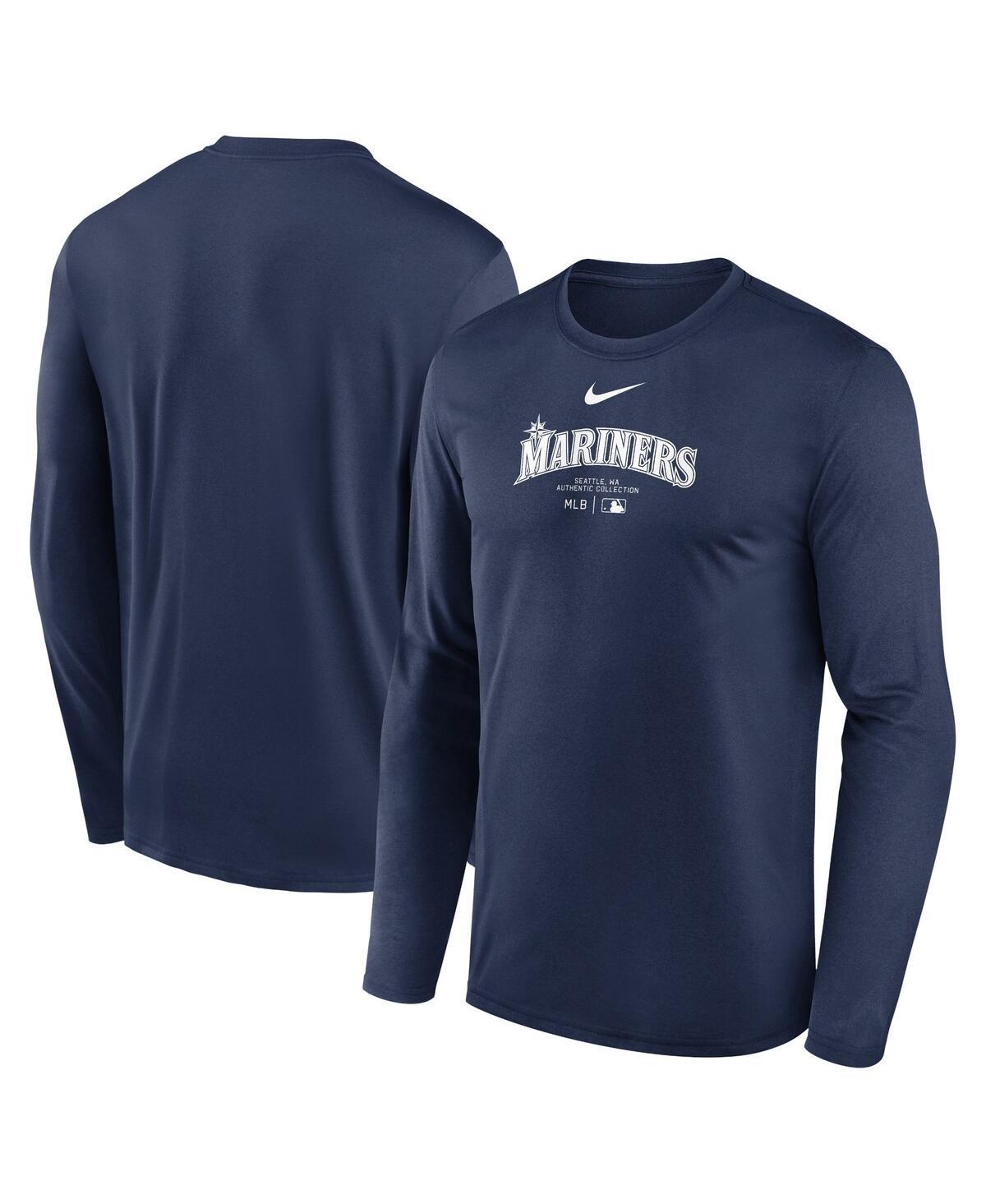 Seattle Mariners Authentic Collection Practice Nike Mens Dri-FIT MLB Long-Sleeve T-Shirt Product Image