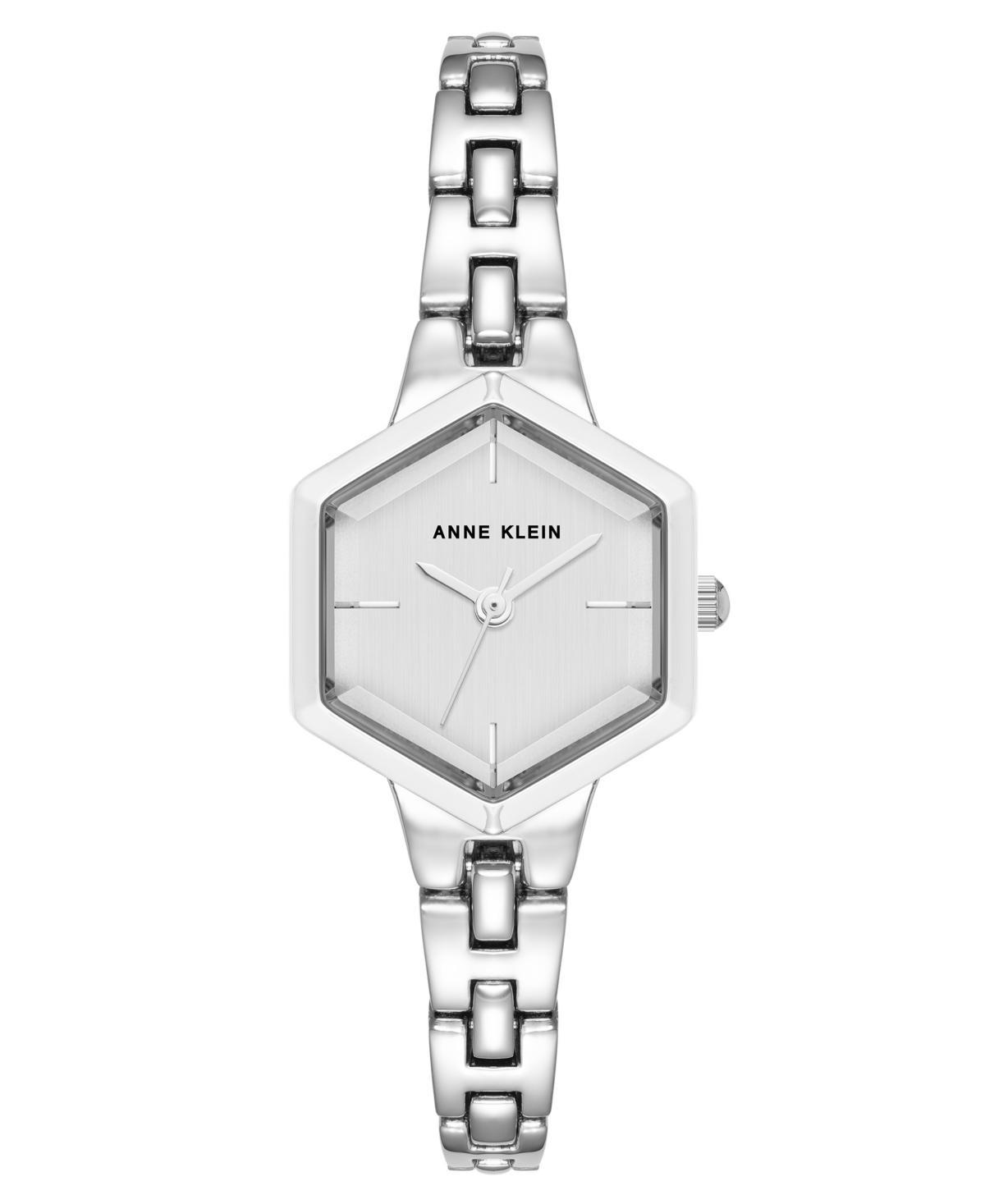 Anne Klein Womens Quartz Petite Hexagonal Silver-Tone Alloy Metal Bracelet Watch, 21mm Product Image