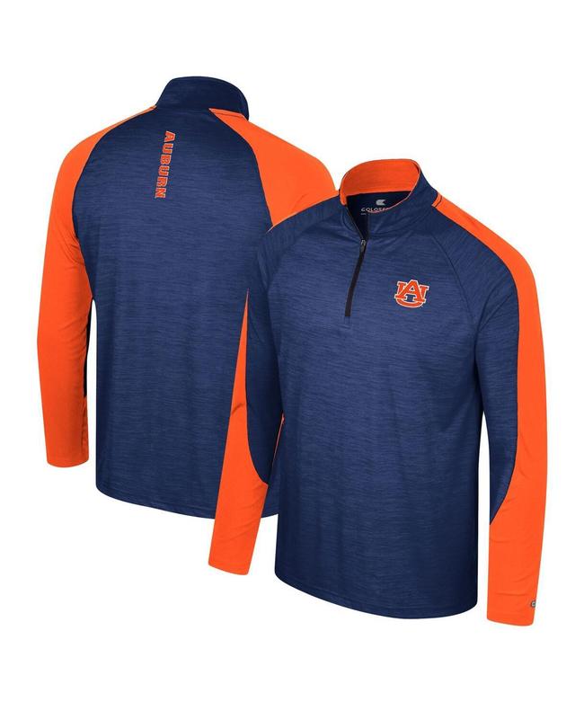 Mens Colosseum Navy Auburn Tigers Langmore Raglan Quarter-Zip Top Product Image