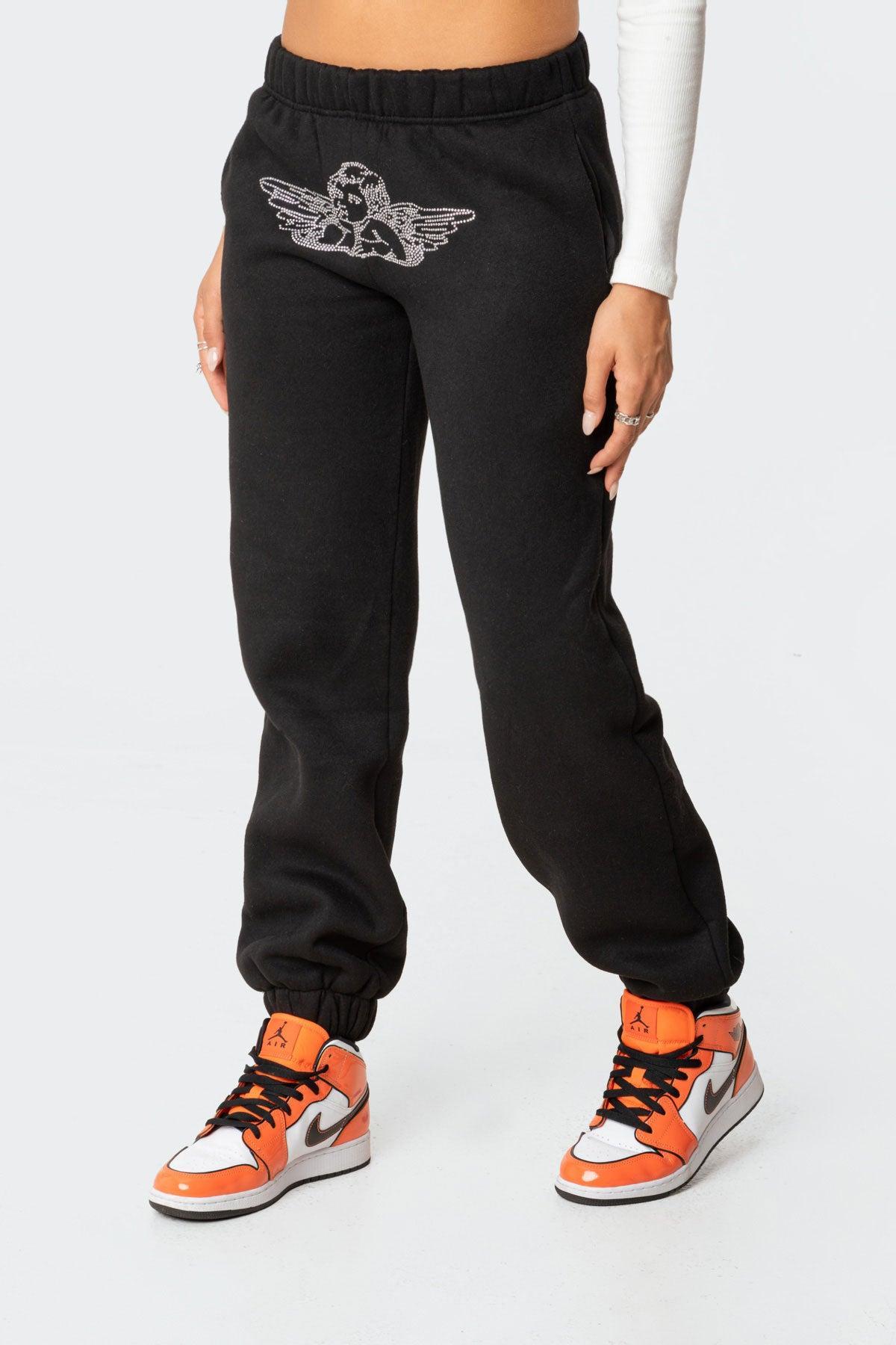 Angie Rhinestone Sweatpants Product Image