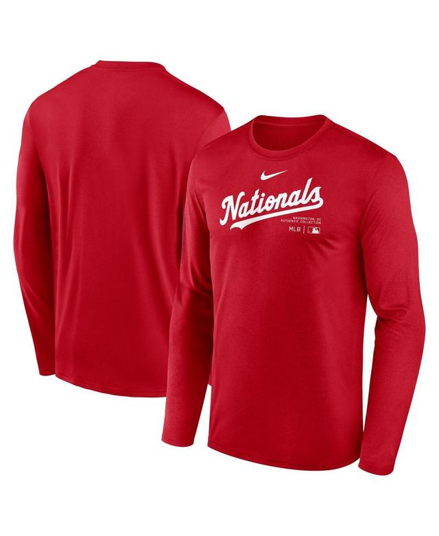 St. Louis Cardinals Authentic Collection Practice Nike Men's Dri-FIT MLB Long-Sleeve T-Shirt Product Image