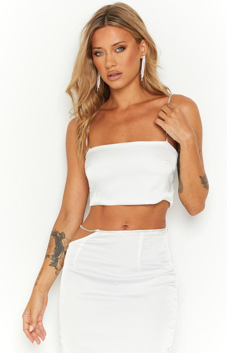 Confetti White Crop Top product image