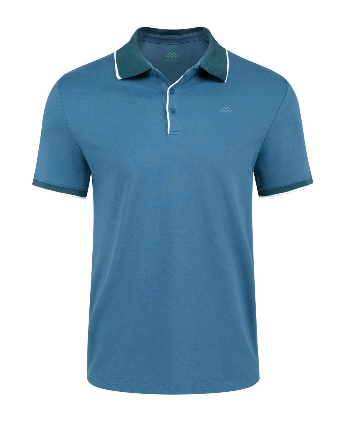 Mens Classic-Fit Cotton-Blend Pique Polo Shirt with Contrast Collar Product Image