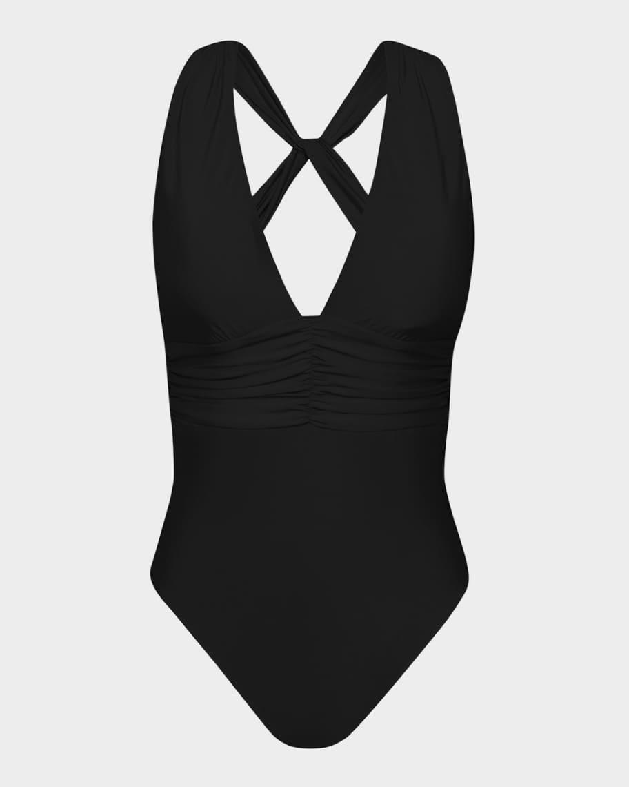 Solids V-Plunge One-Piece Swimsuit Product Image