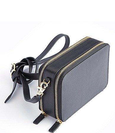 Womens Royce New York Leather Camera Bag Product Image