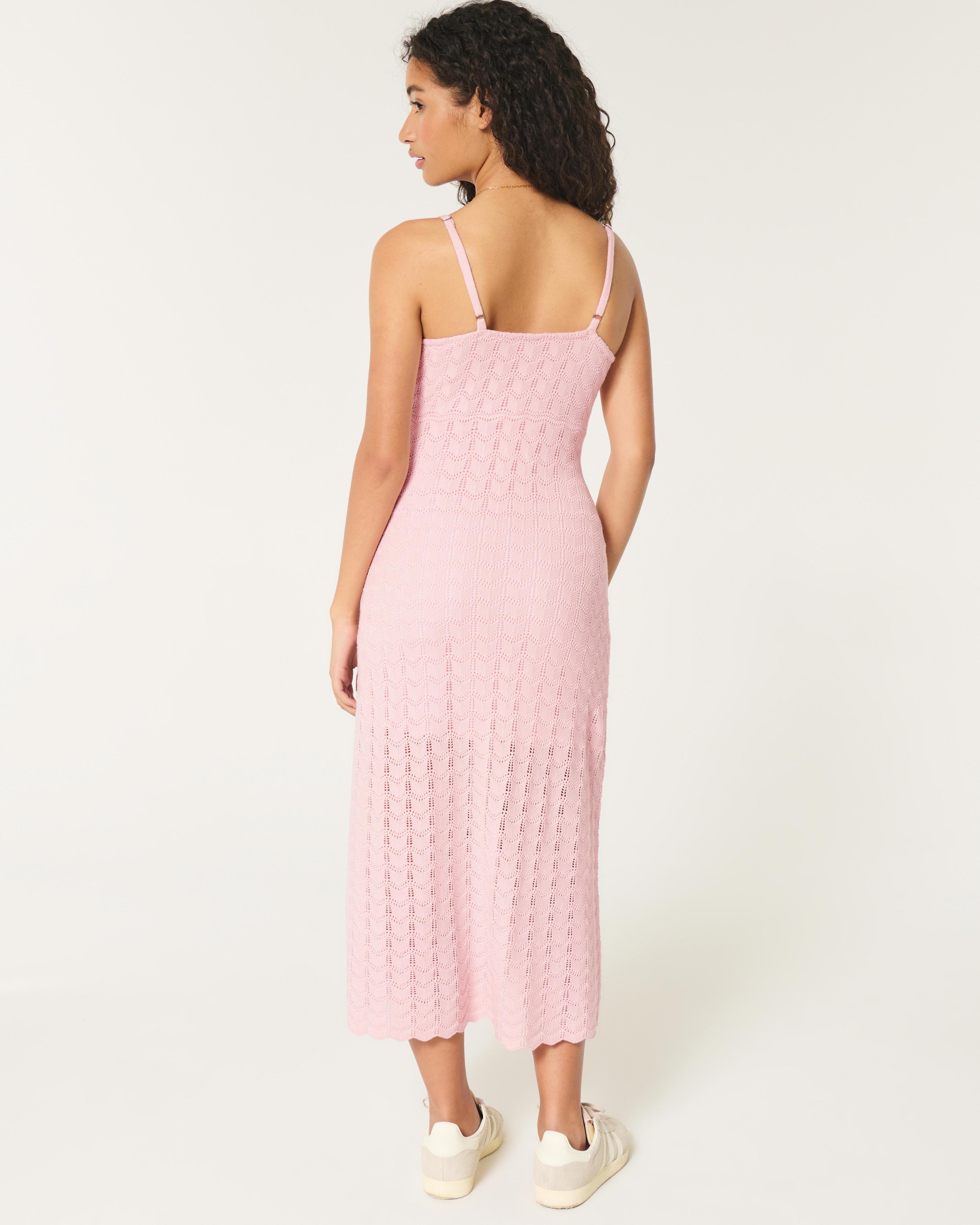 Crochet-Style Midi Dress Product Image