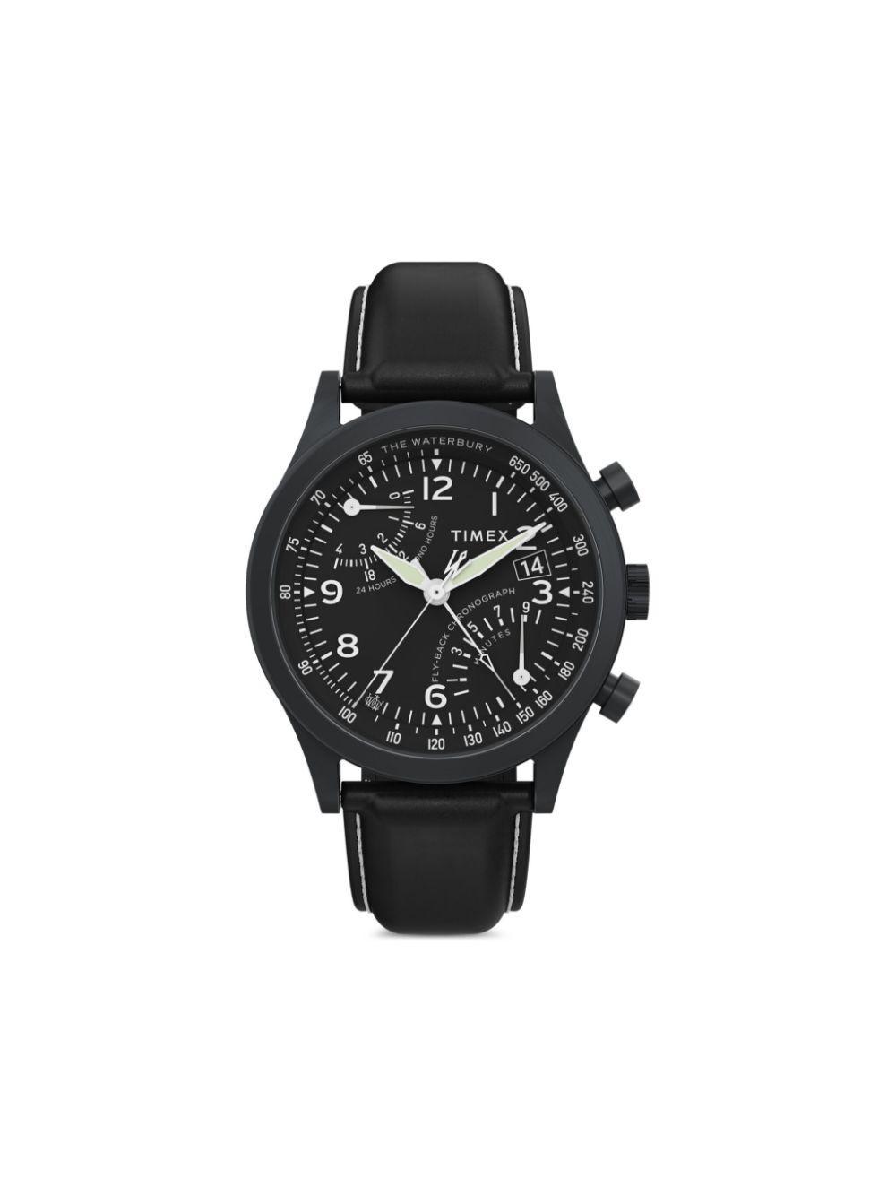 TIMEX Waterbury Traditional Fly Back Chronograph 43mm In Black Product Image