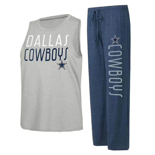 Womens Concepts Sport /Gray Dallas Cowboys Muscle Tank Top & Pants Lounge Set Blue Product Image