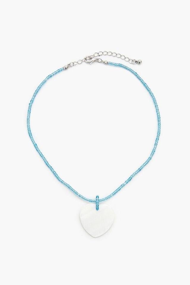 Beaded Heart Pendant Necklace | Forever 21 Product Image