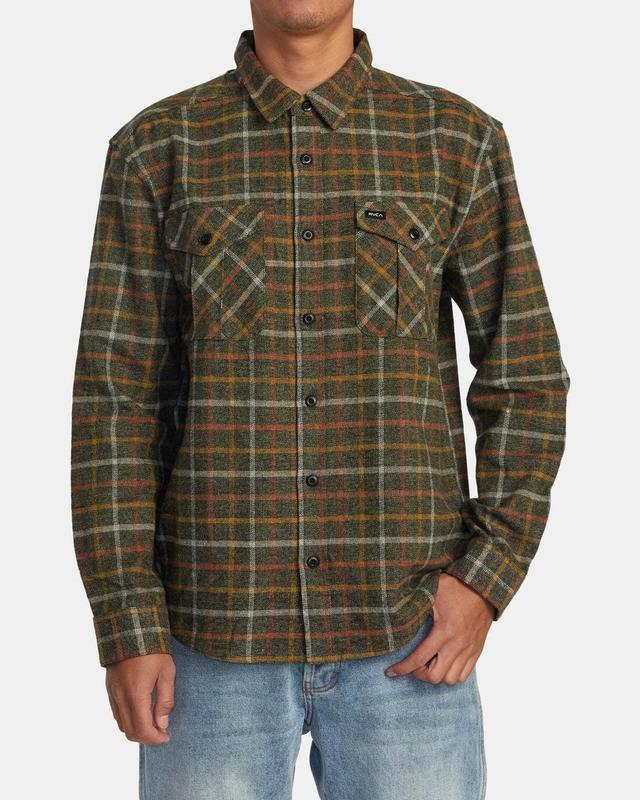 Hughes Flannel Long Sleeve Shirt - Warm Grey Product Image