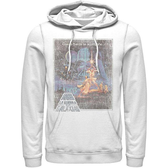 Mens Star Wars Faded VHS Cover Hoodie Athletic Grey Product Image