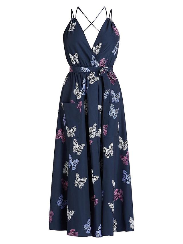 Womens Amelia Paisley Butterfly Surplice Maxi Dress Product Image