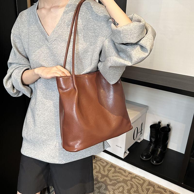 Faux Leather Tote Bag product image