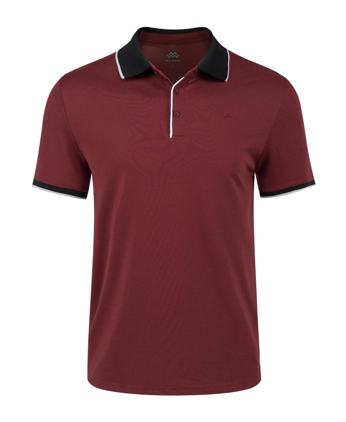 Mens Classic-Fit Cotton-Blend Pique Polo Shirt with Contrast Collar Product Image