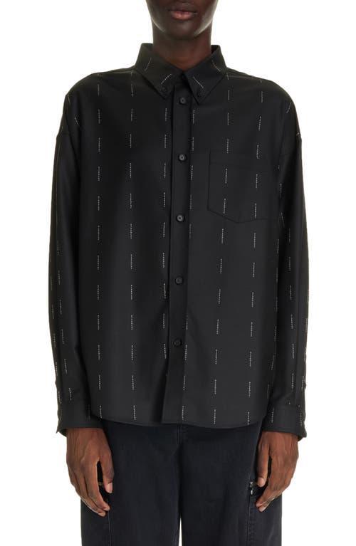 Mens Dress Shirt with Logo Pinstripes Product Image