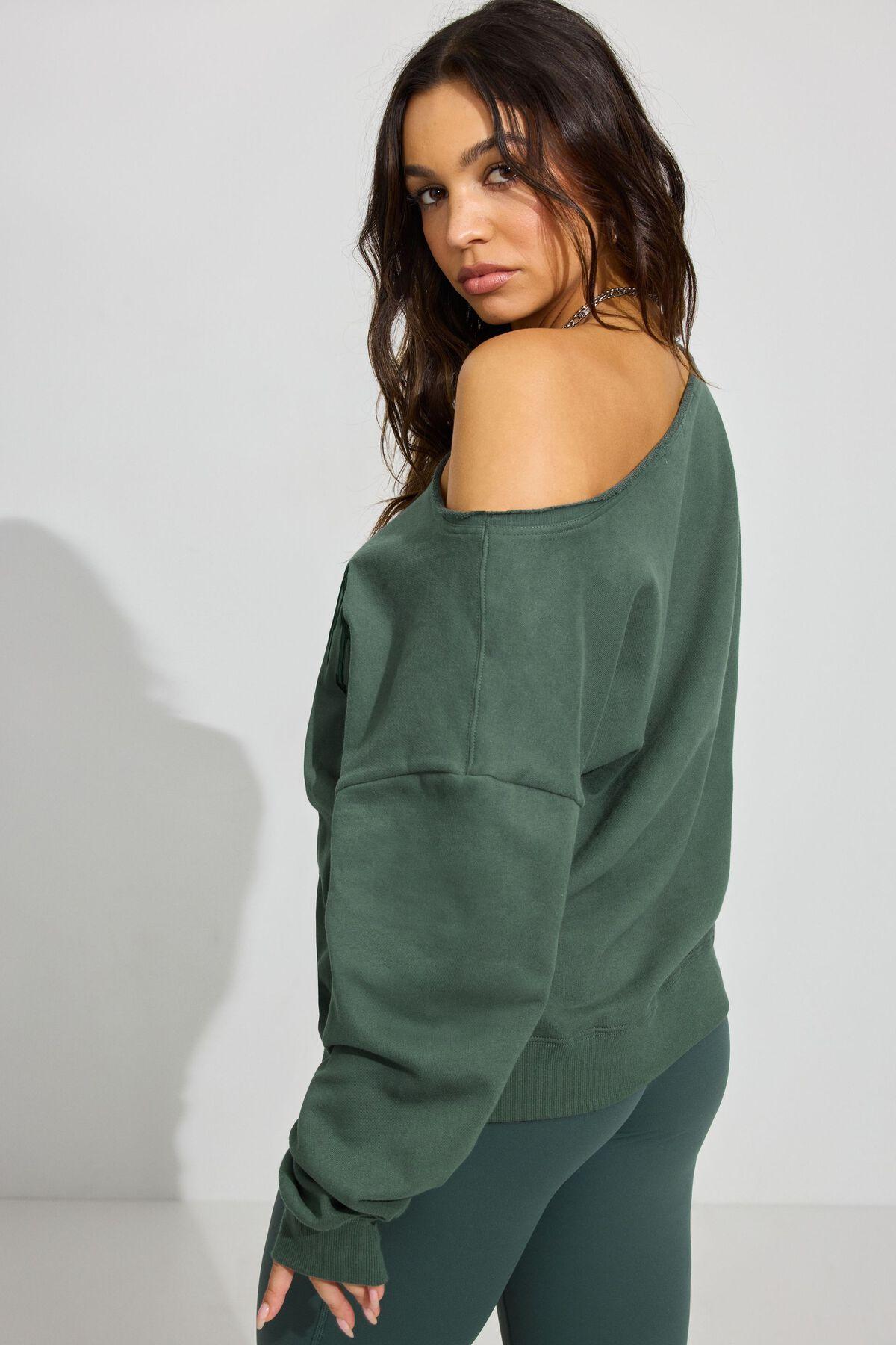 SoftTerry Off Shoulder Sweatshirt Product Image