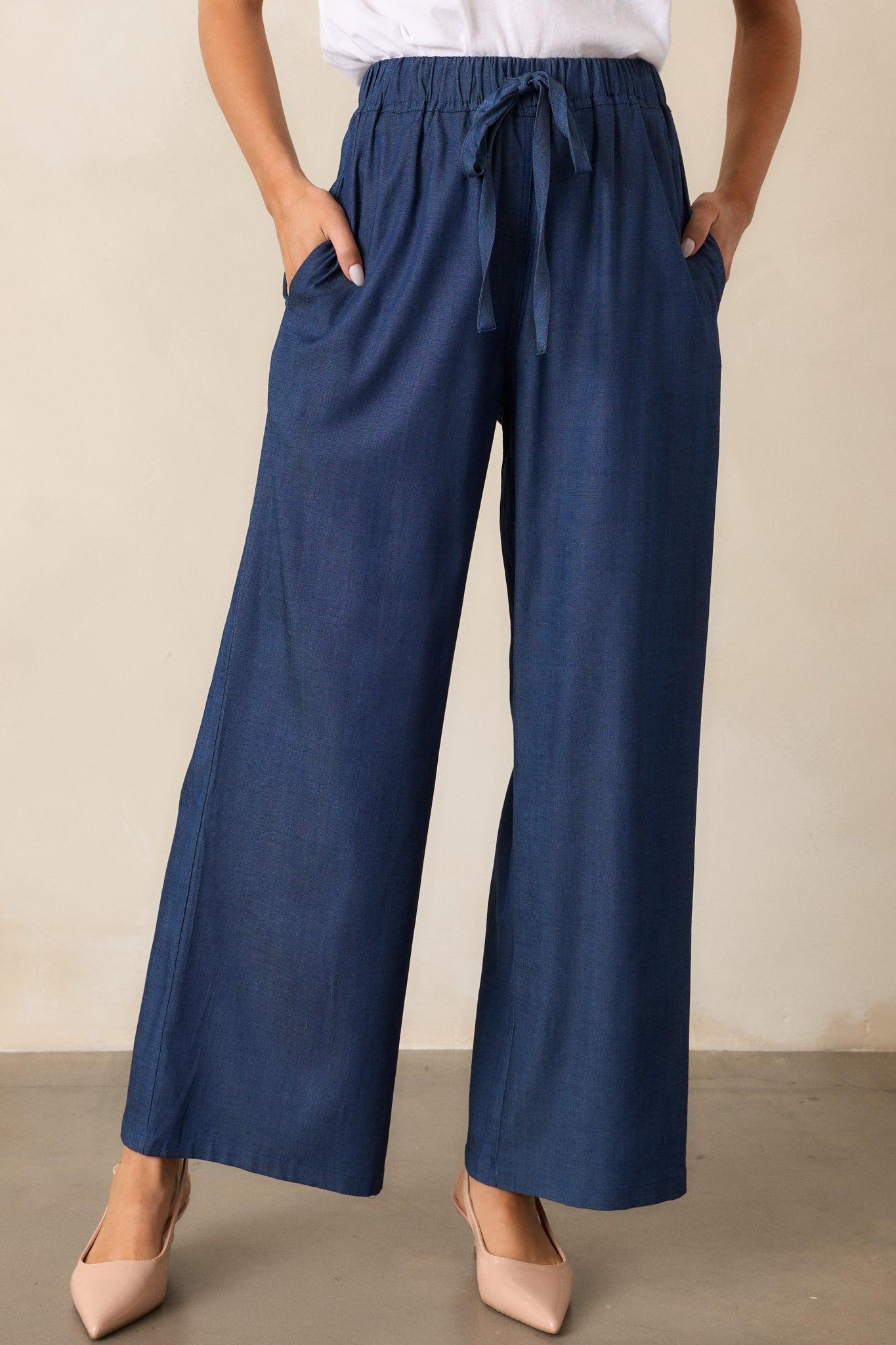 Moonlight Blues Dark Chambray Pants Product Image