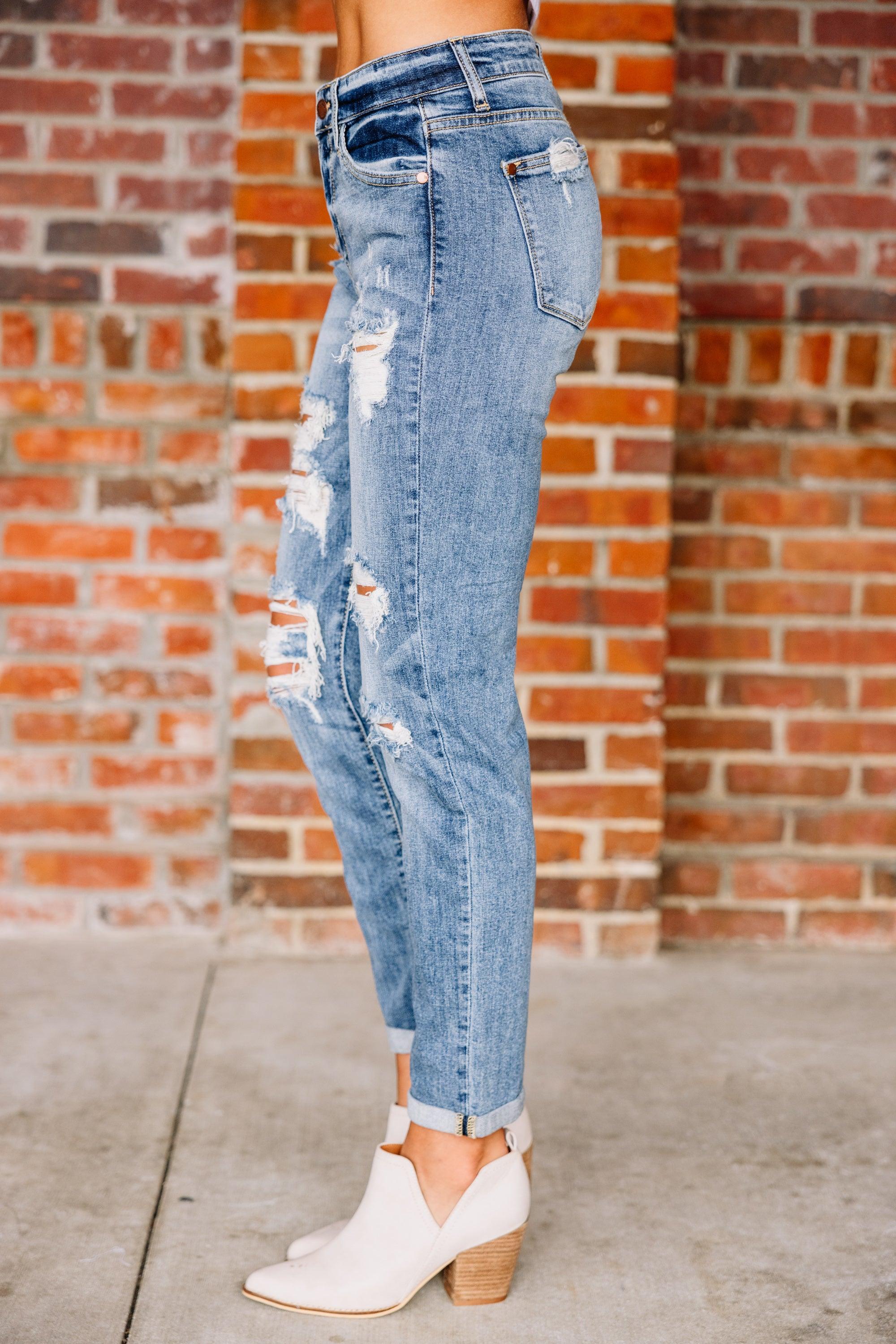 Proof Of Sass Boyfriend Jeans, Medium Wash Female Product Image