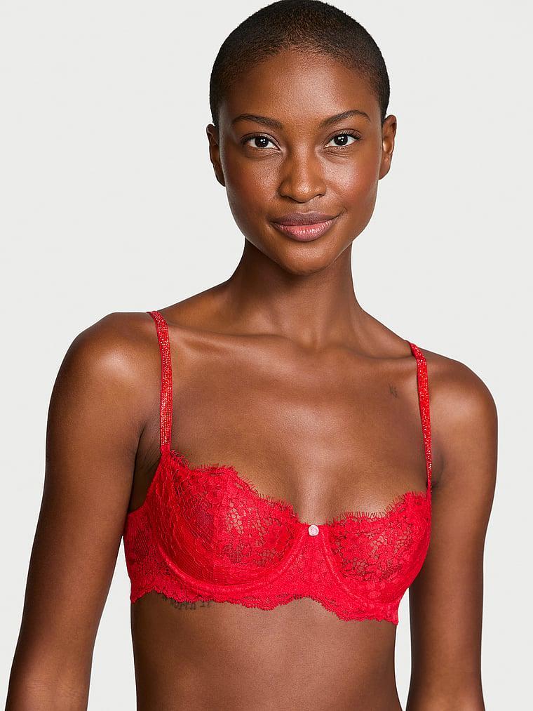 Wicked Twinkle Strap Unlined Lace Balconette Bra Product Image