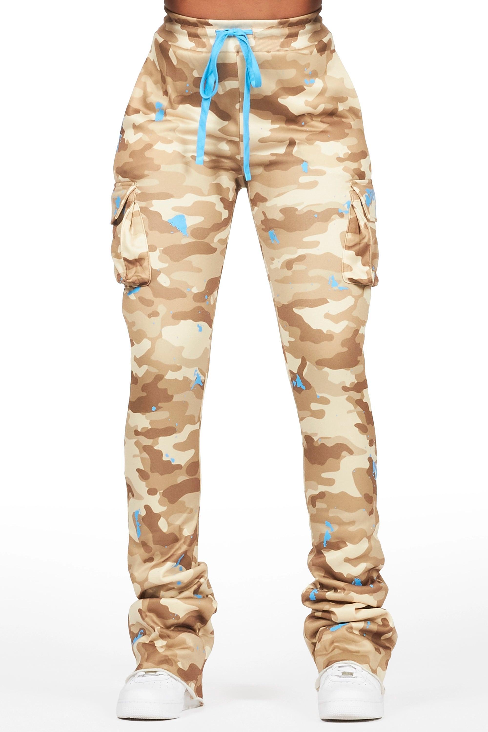 Lavenda Desert Camo Cargo Stacked Track Pant Female Product Image