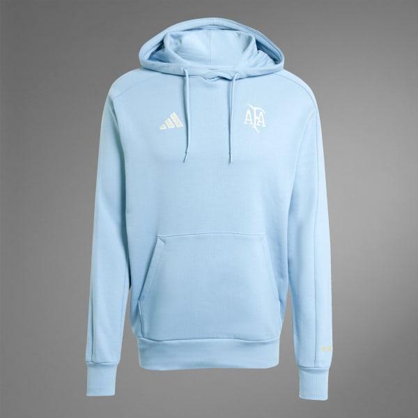 adidas Argentina Anniversary DNA Hoodie Ambient Sky XL Mens Product Image