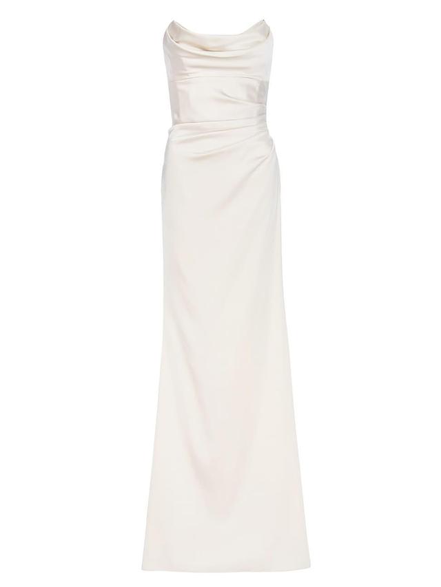 Womens Taylor Strapless Satin Gown Product Image