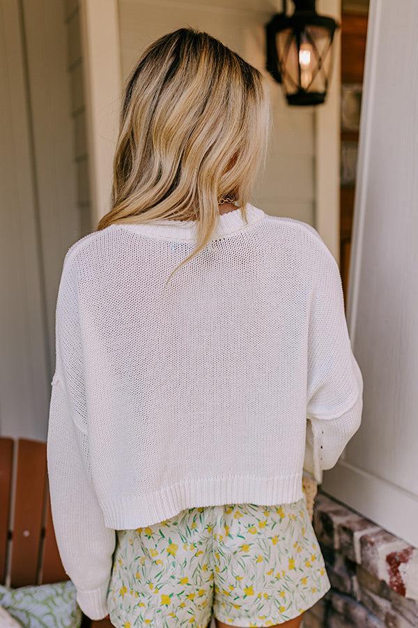 Coastal Breeze Knit Sweater in Ivory Product Image