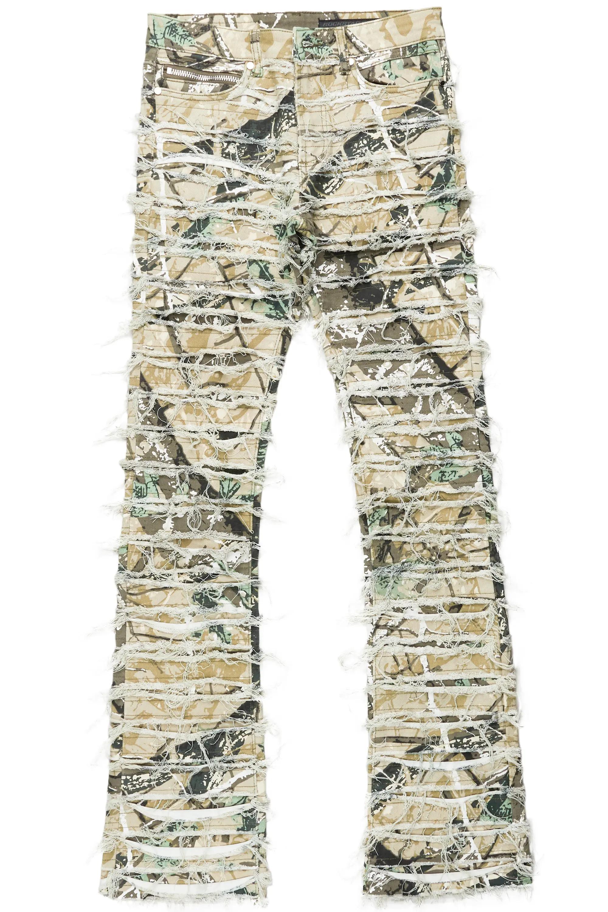 Cassius Tree Camo Stacked Flare Jean Male Product Image