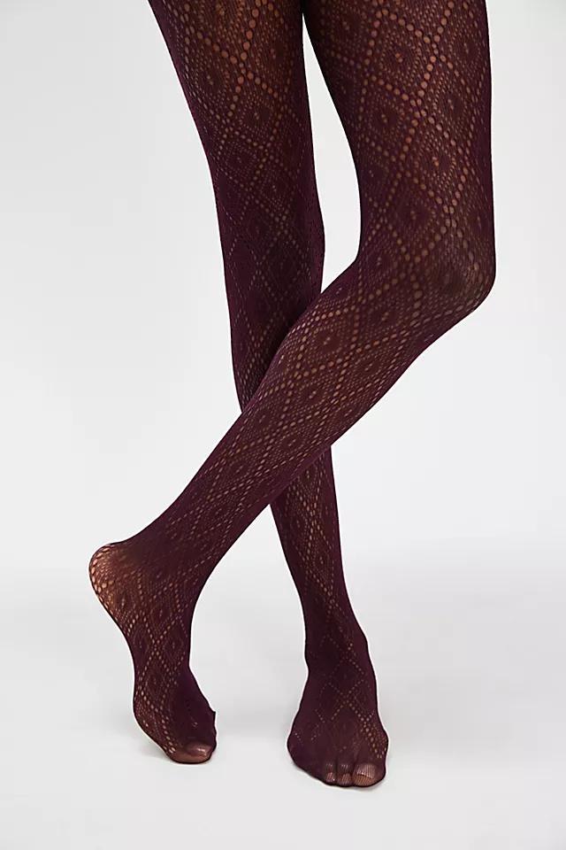 Framed Diamonds Net Tights Product Image