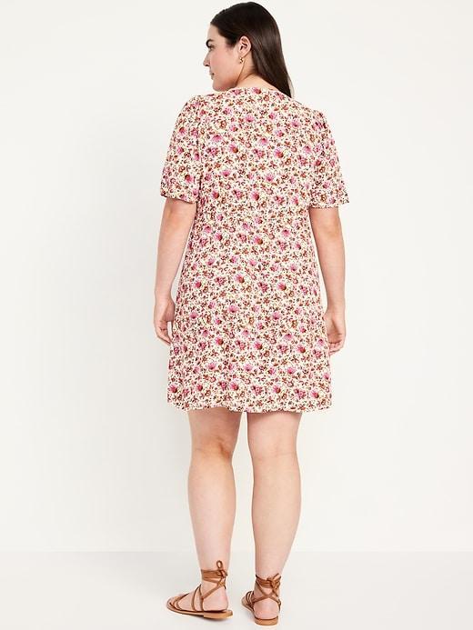 Button-Down Crepe Mini Dress Product Image