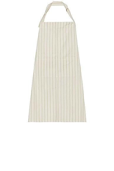 HAWKINS NEW YORK Essential Striped Apron in Ivory Product Image