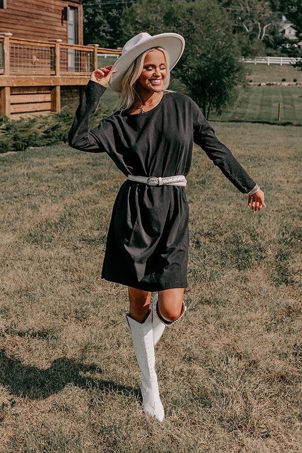 Always There For You T-Shirt Dress In Black product image