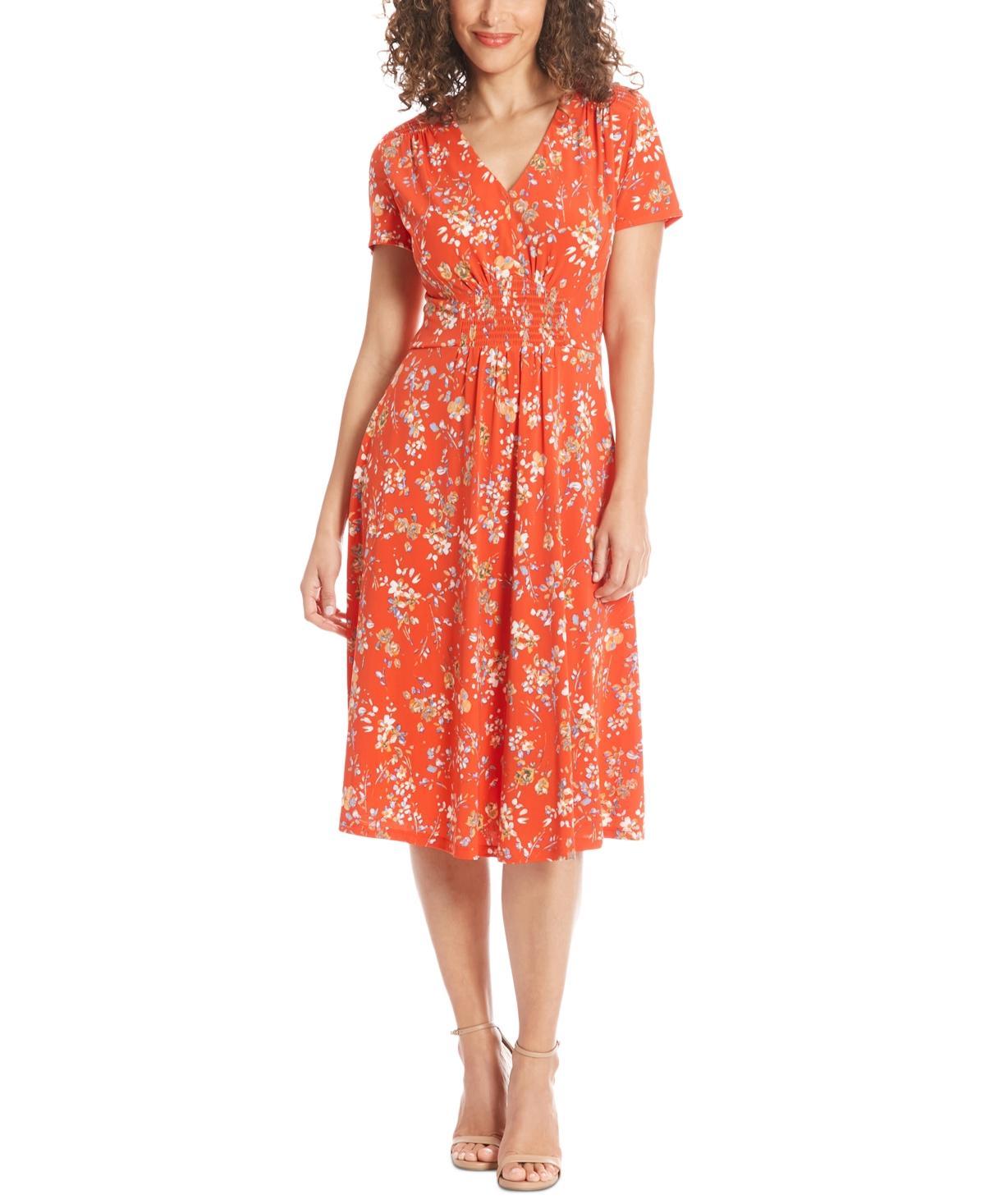 Women's Floral-Print Fit & Flare Dress Product Image