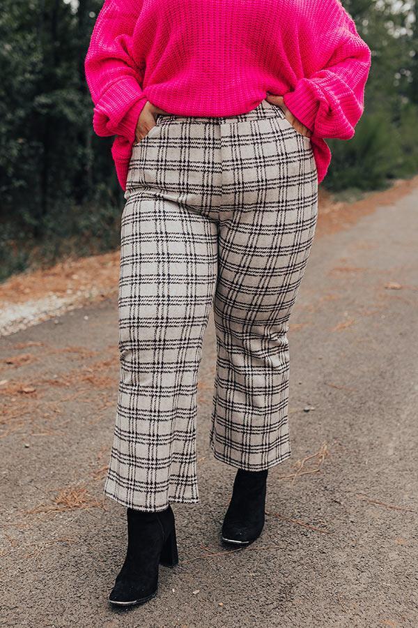 The Holtz High Waist Plaid Pants Curves Product Image